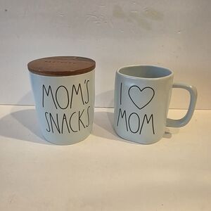 Rae Dunn Soft Blue Mug Pair